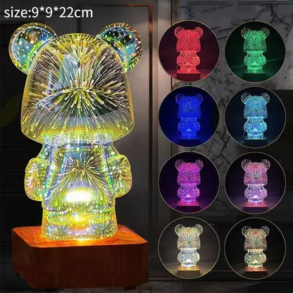 3D Bear LED Night Light