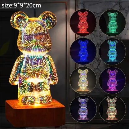 3D Bear LED Night Light